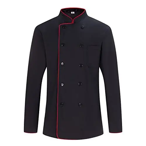 Produktbild: MISEMIYA Herren Men's Chef Jacket Kochjacke 842-842B, 842b-Schwarz, 3XL