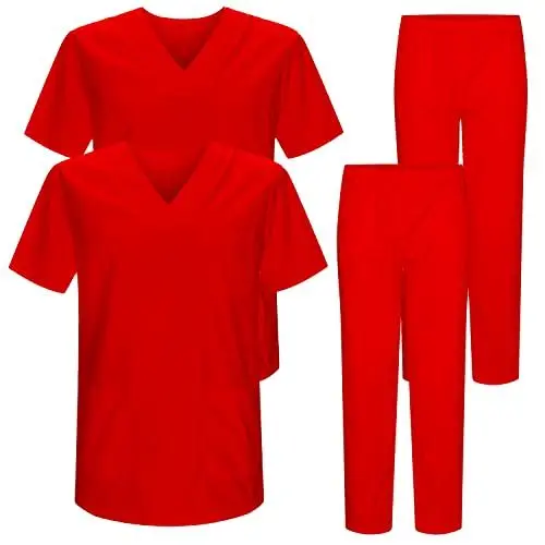 Produktbild: MISEMIYA - Pack * 2 Pcs - Unisex-Schrubb-Set - Medizinische Uniform mit Oberteil und Hose ref.2-8178 - X-Small, Rot