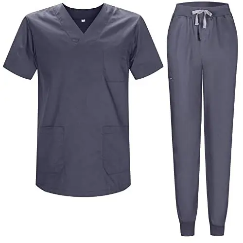 Produktbild: MISEMIYA - Unisex-Schrubb-Set - Medizinische Uniform mit Oberteil und Hose 817-8316 - X-Small, Grau