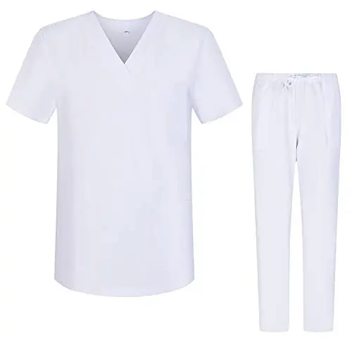 Produktbild: MISEMIYA - Unisex-Schrubb-Set - Medizinische Uniform mit Oberteil und Hose ref.6801-6802 - Medium, Weiß 68
