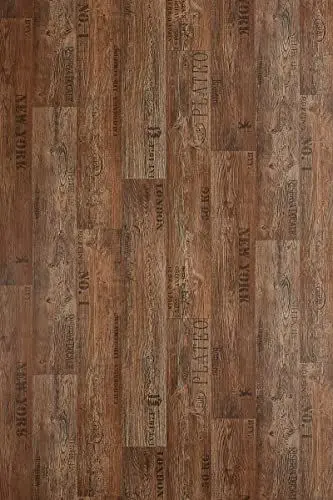 Produktbild: Misento PVC Bodenbelag Stabparkett Holzoptik Boden Fußboden mit Gesamtdicke von 2,8mm und Nutzschicht 0,2mm 200 x 400 cm Braun