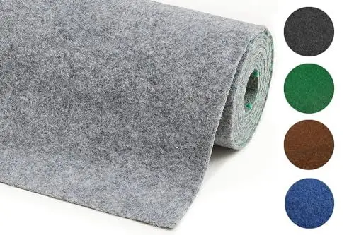 Produktbild: misento Kunstrasen Outdoor mit Noppen - wetterfest und pflegeleicht - geeignet als Balkon Teppich oder Rasenteppich - einfach zu verlegen 400 x 300 cm Grau