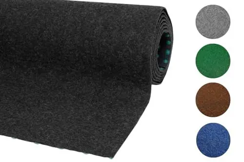 Produktbild: Misento Kunstrasen Outdoor mit Noppen - wetterfest und pflegeleicht - geeignet als Balkon Teppich oder Rasenteppich - einfach zu verlegen 400 x 800 cm Anthrazit