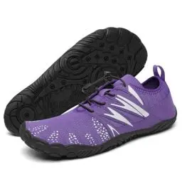 Produktbild: Mishansha Badeschuhe Damen Wasserschuhe rutschfest Barfußschuhe Weich Wassersport Strandschuhe Neoprenschuhe Bequem Fitnessschuhe Strand mit Weit Zehenbox Iris Violett EU Gr.41