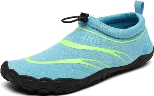 Produktbild: Mishansha Badeschuhe Herren Damen Wasserschuhe Atmungsaktive Schnell Trocknend Schwimmschuhe rutschfeste Leicht Barfußschuhe fur Männer Frauen, Himmel Blau, 39 EU