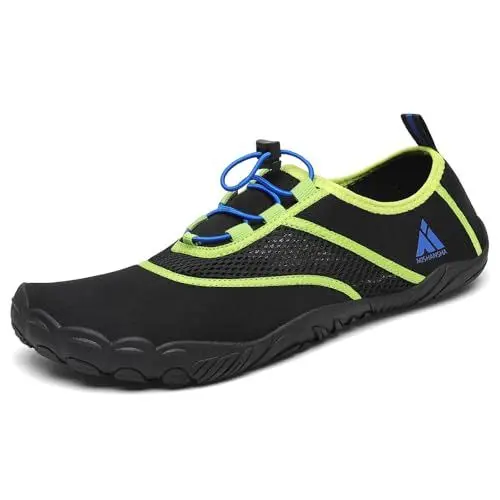 Produktbild: Mishansha Herren Frauen Schwimmschuhe Quick-Dry Badeschuhe Sommer-Mesh Wasserschuhe Leicht rutschfest Strandschuhe Für Wassersport Wandern, Tiefschwarz 40