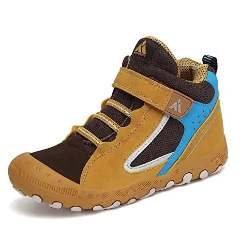 Produktbild: Mishansha Trekkingschuhe Kinder Wanderschuhe Jungen Mädchen rutschfest Outdoor Sneaker Sport Kinderschuhe Gelb Gr.29