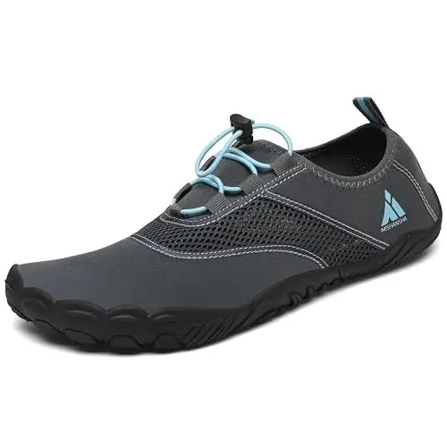 Produktbild: Mishansha Wassersportschuhe Schnell Trocknend Aquaschuhe Outdoor Amphibische Strandschuhe rutschfest Bequeme Schwimmen Fitness Surfen Für Damen Herren, Helles Grau 40