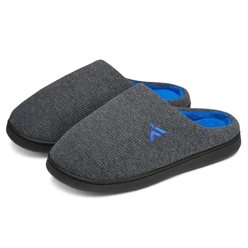 Produktbild: Mishansha Winter Hausschuhe Herren Weiche Damen Bequeme Memory Pantoffeln Dunkelgrau Gr.49