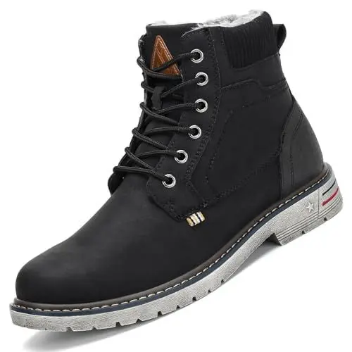 Produktbild: Mishansha Winterschuhe Herren Damen Winterstiefel Winterboots Gefüttert Wanderschuhe Barfußschuhe Winter Wasserdicht Schneestiefel Warme Schneeschuhe Lakritz,GR.42