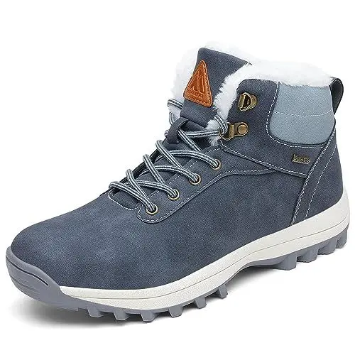 Produktbild: Mishansha Winterschuhe Herren Gefüttert Winterstiefel Damen Warm Winterboots Wasserfeste Blau 39
