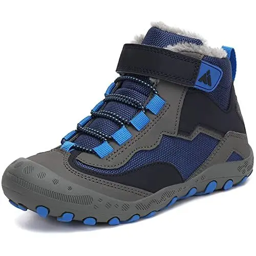 Produktbild: Mishansha Winterschuhe Jungen Mädchen Winterstiefel Kinder Schneestiefel Warm Winter Stiefel Winterboots Schneeboots Kinderstiefel Thermostiefel Wanderschuhe Dunkelblau,Gr.35