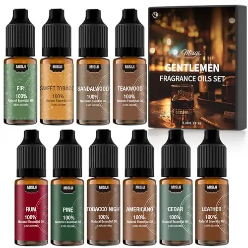 Produktbild: MISIJI Männer ätherische öle Set für Diffusor,für Kerze,für Aromatherapie, für massageöl,duftöle naturrein