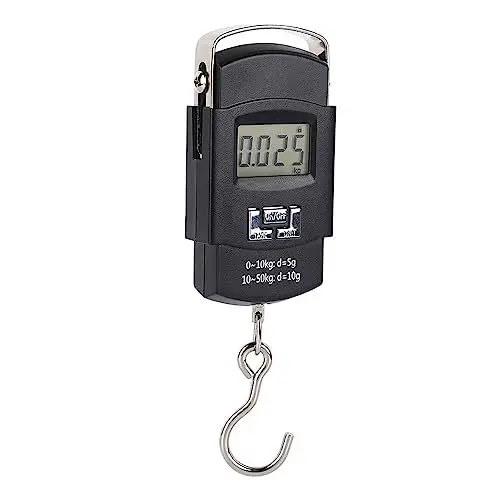 Produktbild: MISNODE 50 Kg Digitale Kranwaage, Hängewaage, Tragbar, Digitale Fischwaage, Gepäckwaage, Wiegewerkzeug für Garage, Bauernhof, Jagd, Angeln