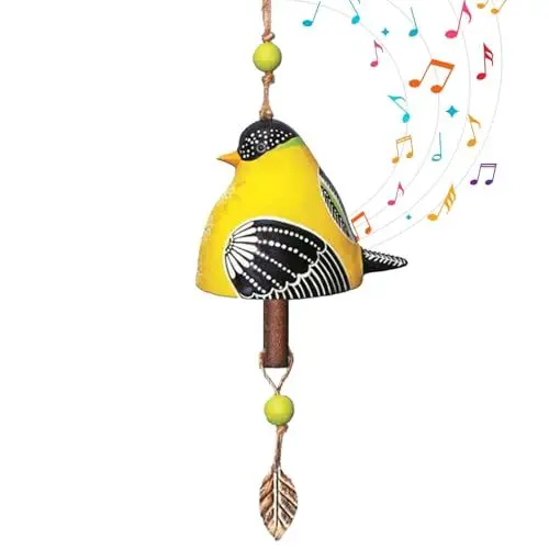 Produktbild: MISNODE Keramik-Windspiel, Gedenk-Windspiel mit Beruhigenden Melodischen Tönen, Heimdekoration, Hängende Windspiele, Vogelgesang-Glocken-Windspiele, Hängende Rustikale (3)