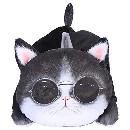 Produktbild: MISNODE Taschentuchbox, 3D-Cartoon-Taschentuchbox in Katzen- und Hundeform, Zum Aufhängen, Einzigartiger Serviettenhalter, Heimwerkerbedarf, für Wohnzimmer, Büro, Auto(Brillenkatze 6548)