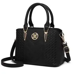 Produktbild: Miss Lulu Handtasche Damen,Exquisitem Handtasche Damen Mittelgroß,Lychee Muster Tasche Damen,Hochwertigem Strick Prozess Handtasche, Elegante Schultertasche Damen