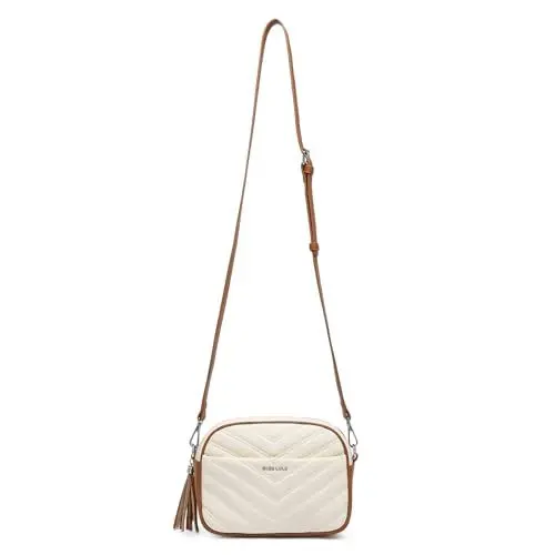 Produktbild: Miss Lulu Umhängetasche Damen, Crossbody Bag Damen PU Leder, Handtasche Mittelgroß Tasche Klein, Goldene Hardware