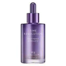 Produktbild: MISSHA Time Revolution Night Repair Gesichtsserum Ampulle (5. Generation) – Probiotische Hautpflege über Nacht für intensive Reparatur und Ausstrahlung, 50ml