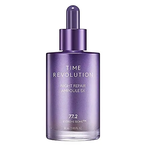 Produktbild: MISSHA Time Revolution Night Repair Gesichtsserum Ampulle (5. Generation) – Probiotische Hautpflege über Nacht für intensive Reparatur und Ausstrahlung, 50ml