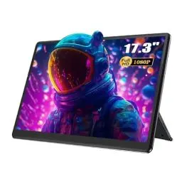 Produktbild: Missun Tragbarer Monitor 17,3 Zoll, Mobiler Portable Monitor FHD 1920×1080 IPS für Laptop-Bildschirm HDMI USB-C-Monitor kompatibel mit PC, Laptop, PS5/4, Xbox, Mini-PC/PS/Switch