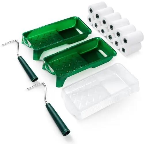 Produktbild: Mister Rui Farbroller Set Klein, Farbroller Klein 5cm, Schaumstoff Farbroller, 2 Zoll Lackierwalze zum Streichen von schmalen und schwer zugänglichen Stellen, Packung mit 22