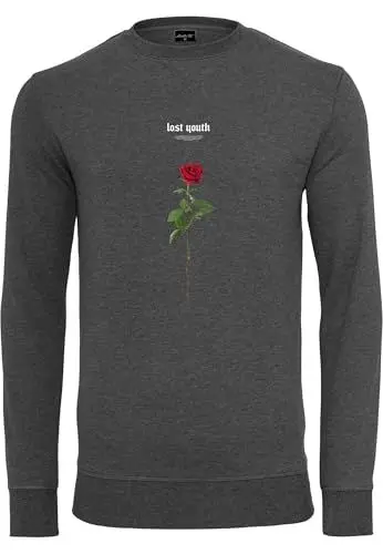 Produktbild: Mister Tee Herren Lost Youth Rose Crewneck XL Charcoal