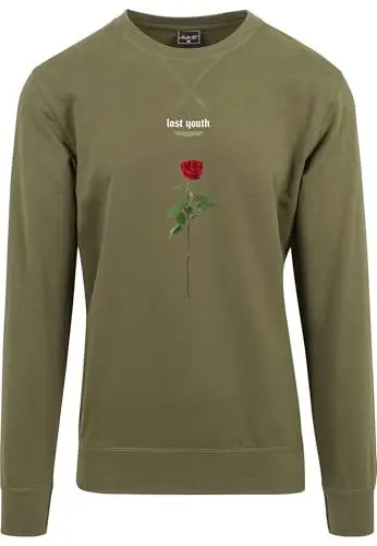 Produktbild: Mister Tee Herren Lost Youth Rose Crewneck XL Olive