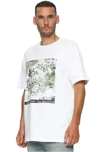 Produktbild: Mister Tee Herren Rage Against The Machine Oversize Tee White, 3XL