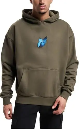 Produktbild: Mister Tee Unisex Le Papillon Heavy Oversize Hoody M Olive