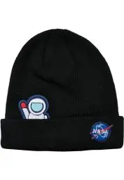 Produktbild: Mister Tee Unisex NASA Embroidery Beanie Kids L/XL black