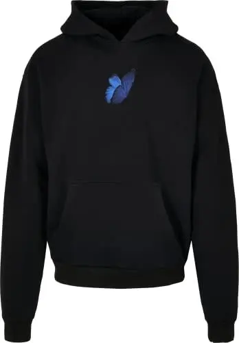 Produktbild: Mister Tee Upscale Unisex Kapuzenpullover Le Papillon Heavy Oversize Hoody, Unisex Hoodie mit Rückenprint, Oversize Fit, Black, S