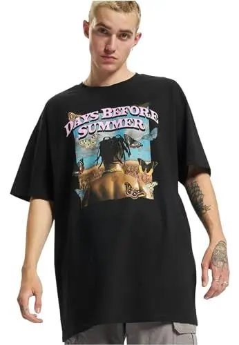 Produktbild: Mister Tee Upscale Unisex T-Shirt Days Before Summer Oversize Tee, T-Shirt mit Aufdruck, Oversized Fit, Baumwolle, Black, XS