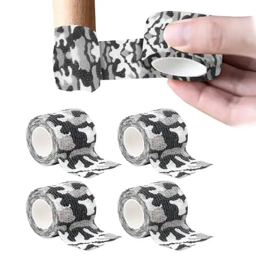Produktbild: Misuyue Filzgleiter Selbstklebend, 4 Rollen Stuhlbeinschoner, Möbelgleiter, Stuhlbein Bodenschoner für Stühle von Geräusche und Kratzer Beseitigen (1,96 x 177 Zoll, Camouflage Schwarz)
