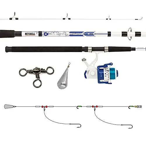 Produktbild: Mitchell 1555899 Neuron Dorade Angelruten- und Rollenset mit Angelgerät für das Grundangeln auf Dorade, Brasse, Meerbrasse, Goldbrasse, Drückerfisch, Wolfsbarsch, Flunder und Wittling