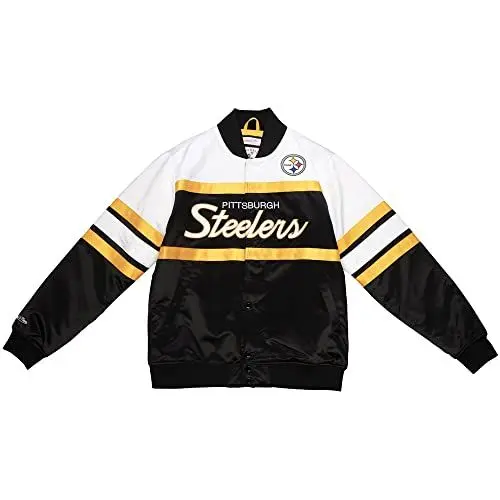 Produktbild: Mitchell & Ness M&N Heavyweight Satin Jacke - Script Pittsburgh Steelers - S