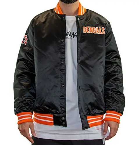Produktbild: Mitchell & Ness NFL Heavyweight Satin Jacket Cincinnati Bengals - Black, M