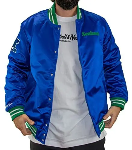 Produktbild: Mitchell & Ness NFL Heavyweight Satin Jacket Seattle Seahawks - Royal, S