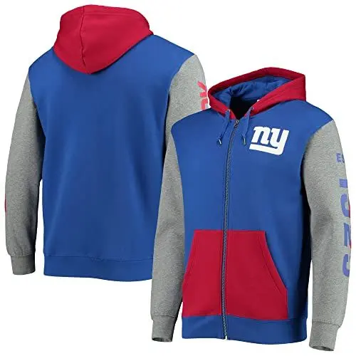 Produktbild: Mitchell & Ness New York Giants NFL Full Zip Fleece Hoodie Blau