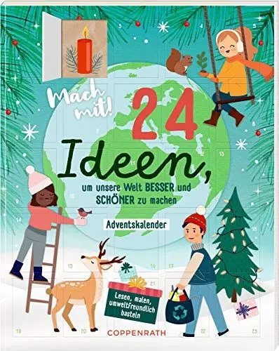 Produktbild: Mitmachkalender - Mach mit! 24 Ideen, um unsere Welt besser und schöner zu machen: Lesen, malen, umweltfreundlich basteln
