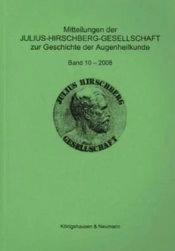 Produktbild: Mitteilungen der Julius-Hirschberg-Gesellschaft zur Geschichte der Augenheilkunde