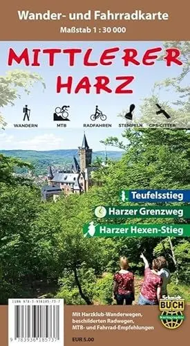 Produktbild: Mittlerer Harz: Wander- und Fahrradkarte