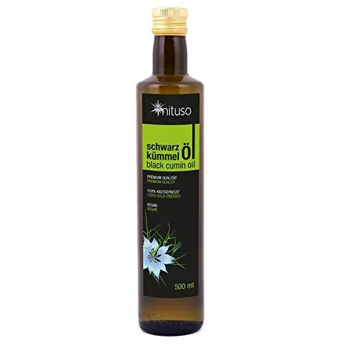 Produktbild: mituso Bio Schwarzkümmelöl, kaltgepresst, 1er Pack (1 x 500ml)