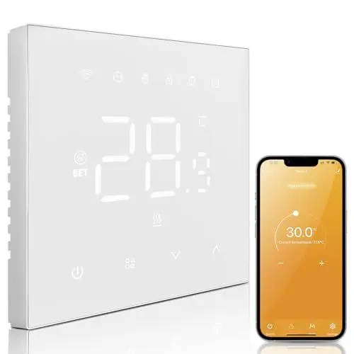 Produktbild: MIUCDA Thermostat Fussbodenheizung Elektrisch WiFi, Smart Elektrische Heizungsthermostat, Digital Raumthermostat Kompatibel mit Alexa, Google Home