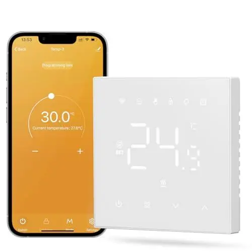 Produktbild: MIUCDA Smart Thermostat Fussbodenheizung Wasser, Tuya WiFi Heizungsthermostat Smart Digital Raumthermostat Kompatibel mit Alexa, Google Home