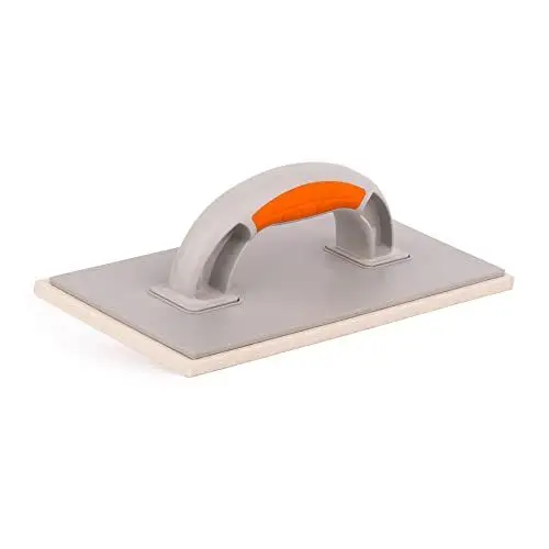 Produktbild: Mivos Reibebrett Kunststoff mit Filz-Belag 8 mm - 280 x 140 - Filzbrett für Putz mit Zweikomponenten-Griff - Putzbrett mit Filz-Auflage 8 mm für Stuckateur und Maurer - Made in EU