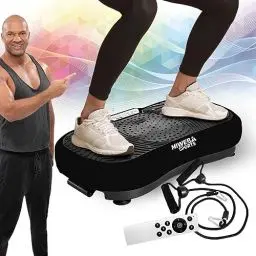 Produktbild: Miweba Sports Fitness 2D Vibrationsplatte MV100 | 3 Jahre Garantie - 250 Watt - 3 multidimensionale Vibrationszonen - Oszillierend - Abnehmen - Fettverbrenner - Fitnessgeräte für Zuhause (Schwarz)