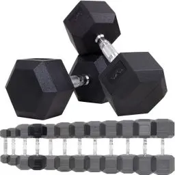 Produktbild: Miweba Sports Hexagon Hanteln HGH100 | 2,5-30kg - 𝐏𝐫𝐨𝐟𝐢 Hantel - Hantelset - Kurzhanteln - Gusseisen - Ergonomischer Griff - Einzelhantel - Hantel Set - Dumbbell (10.0 kg, Hantelpaar)