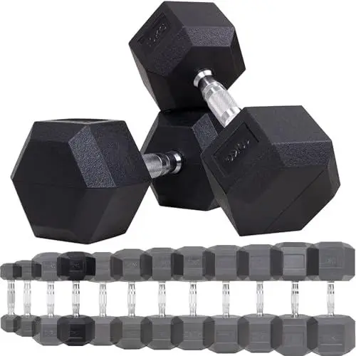 Produktbild: Miweba Sports Hexagon Hanteln HGH100 | 2,5-30kg - 𝐏𝐫𝐨𝐟𝐢 Hantel - Hantelset - Kurzhanteln - Gusseisen - Ergonomischer Griff - Einzelhantel - Hantel Set - Dumbbell (10.0 kg, Hantelpaar)