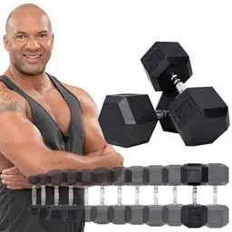 Produktbild: Miweba Sports Hexagon Hanteln HGH100 | 2,5-30kg - 𝐏𝐫𝐨𝐟𝐢 Hantel - Hantelset - Kurzhanteln - Gusseisen - Ergonomischer Griff - Einzelhantel - Hantel Set - Dumbbell (12.5 kg, Hantelpaar)